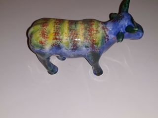 Cow Parade Believed To Be “moonet” No.  9168 Retired.  No Box.  Pre - Owned