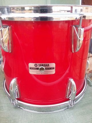 Vintage Yamaha Power Tour Custom 12 " X 10 " Tom Tom.  Red Lacquer.  Mij