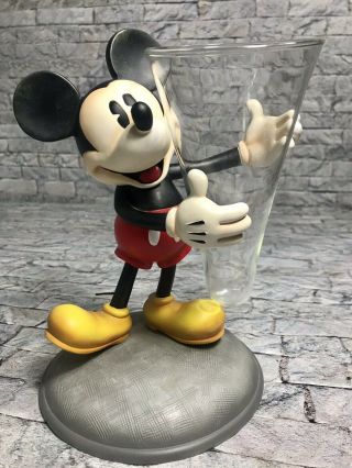 Hallmark Disney Mickey Mouse Glass And Ceramic Flower Vase Figurine Collectible