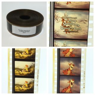 1977 The Many Adventures Of Winnie The Pooh 35mm Movie Film Cel Trailer Vintage