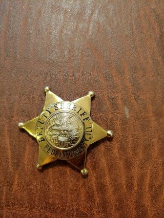 Deputy Sheriff Peoria County,  Illinois Police Uniform Badge (retired)