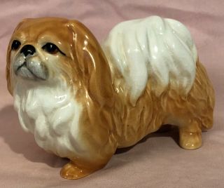 Vintage Pekingese Porcelain Dog Figurine Made In England
