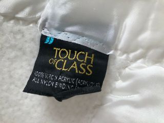 Vtg Fieldcrest Touch Of Class Acrylic Blanket White 4 Side Satin Binding 88x101
