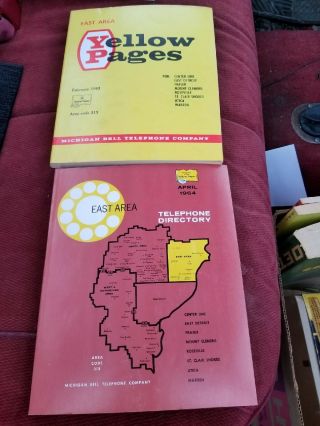 Vintage Telephone Directory East Suburbs Detroit Mi 1964 Phone Book Yellow Pages