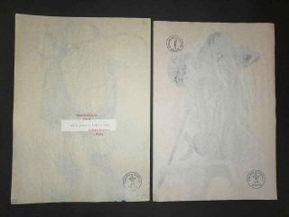 Pablo Picasso - Mixed Technique On Old Paper,  Art,  Signed Artwork,  Vintage