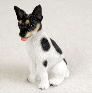 Rat Terrier Tiny Ones Dog Figurine Statue Pet Lovers Gift Resin