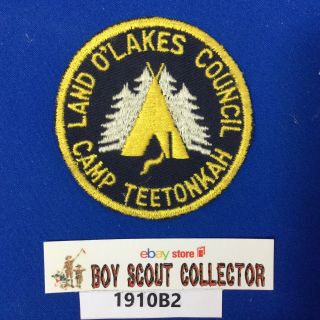 Boy Scout Camp Patch Camp Teetonkah Land O 