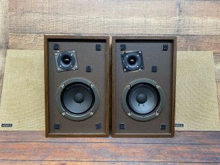 Vintage Advent 3 Small Speakers Corners Have Dings