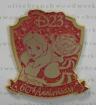 Disney Store.  Com D23 Cheshire Cat & Alice In Wonderland 60th Anniversary Pin 250