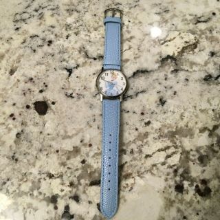 M.  Z.  Berger Disney Cinderella Watch Quartz Crystal W/blue Strap