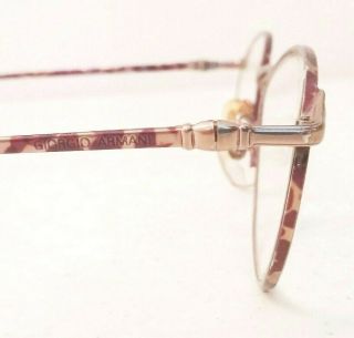 Vintage Giorgio Armani Eyeglasses Frames Tortoise Metal Made In Italy