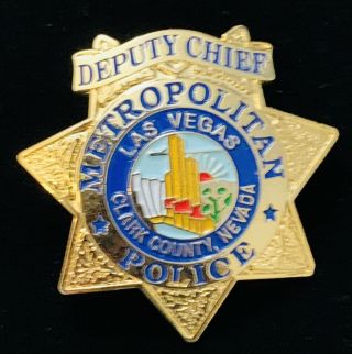 Las Vegas Metropolitan Police Deputy Chief Clark County Nevada Badge Lapel Pin