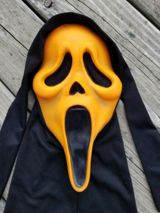 Vtg Orange Scream Ghostface Mask Marked Easter Unlimited Halloween/monster