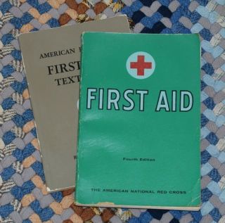 Vintage American Red Cross First Aid Books Manuals 1945 & 1957