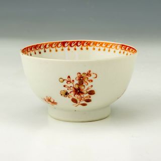 Antique Chinese Porcelain - Oriental Flower Decorated Tea Bowl - Hand Painted