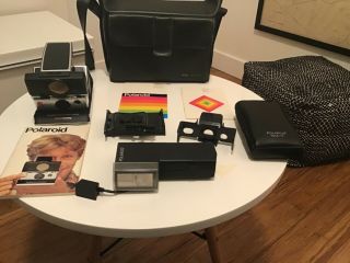Vintage Black Body Polaroid Sx - 70 Sonar One - Step Land Camera Plus