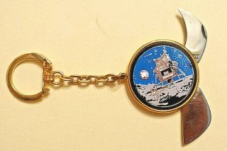 Vintage C.  1969 Apollo 11 Moon Landing Mini Knives Keychain