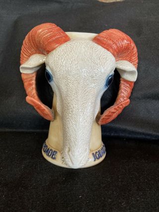 Ram’s Head Ceramic Masonic Mug,  Made In Brazil