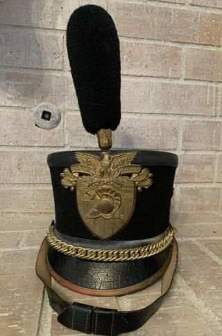 Vintage ‘67 Usma West Point Military Academy Cadet Shako W/ Plume