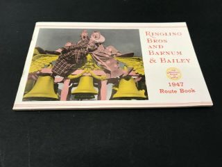 Vintage Ringling Bros.  And Barnum & Bailey 1947 Route Book Lou Jacobs On Cover