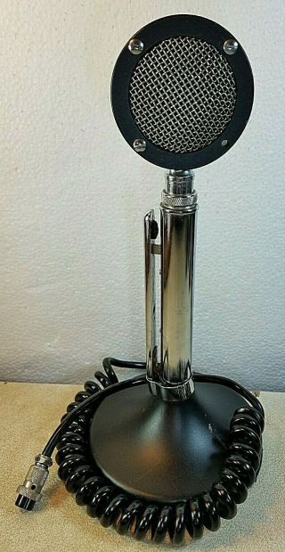 Vintage The Astatic Corp Model No.  D - 104 Black Silver 4 - Pin Microphone
