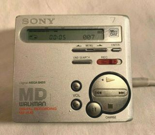 Vintage Sony MD Walkman MZ - R70 Portable MINI DISC PLAYER Recorder Silver 2