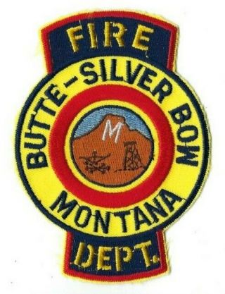 Butte - Silver Bow (county) Mt Montana Fire Dept.  Patch -