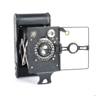 ^vintage Konishiroku Pearlette Folding Camera W/ Rokuoh Sha Hexar F6.  3 Ii Lens