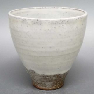柑88) Japanese Pottery Hagi Ware White Glaze Mug Cup By Yuuka Matsuo