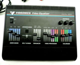 Vintage Videonics Ve - 1a Ntsc Video Equalizer W Audio Mixer,  W/ Cords Shown