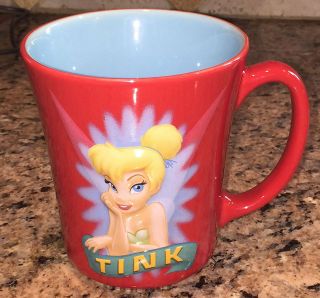 Disney Store Exclusive Tink Tinker Bell Coffee Cup Raised Image Mug Early 2000