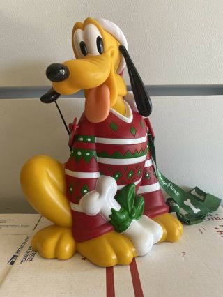 Disney Parks Holiday Christmas Tree Mickey Mouse Pluto Popcorn Bucket
