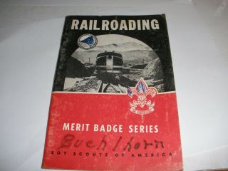 Vintage 1963 Boy Scouts Of America Railroading Merit Badge Series Booklet