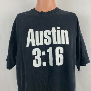 Wwf Stone Cold Steve Austin 3 16 Single Stitch T Shirt Vtg 90s Made In Usa Xl