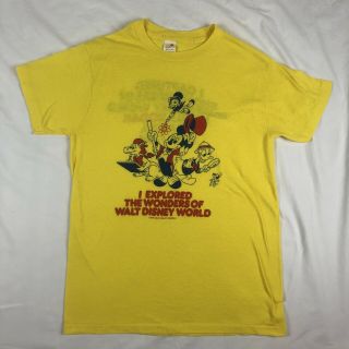 Vintage 1980s Walt Disney World / Kodak T - Shirt Yellow Large/medium