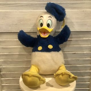 Vintage Walt Disney Donald Duck 14 " Plush Rubber Face California Stuffed Toys