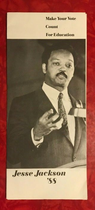 1988 Jesse Jackson For President 6 - Page Campaign Brochure
