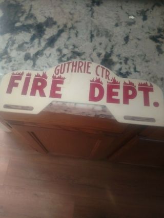Guthrie Iowa Center Fire Dept11x5 In.  Metal Sign In.