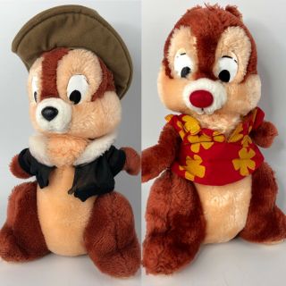 Vtg Chip And Dale Rescue Rangers Disney Plush 12 " Applause 2 Stuffed Animals