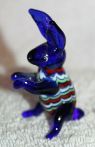 Vintage Hand Blown Glass Rabbit Bunny Figurine Easter