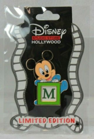 Disney Le 400 Pin Dssh Dsf Mickey Mouse Baby Alphabet Blocks Letter M