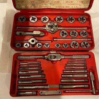 Vintage Blue - Point Set Of Taps & Adjustable Dies By Snap - On Tools Corp.  Td - 2425