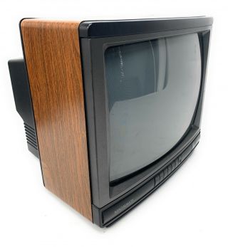 Vintage 1992 Magnavox RR1337 - W101 Color CRT TV Gaming Wood Grain 2