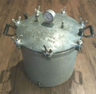 Vintage 18qt Pressure Cooker Canner National Aluminum Eau Claire Wisconsin
