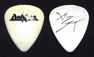 Vintage Dokken George Lynch Signature Concert - White Guitar Pick - 1986 Tour