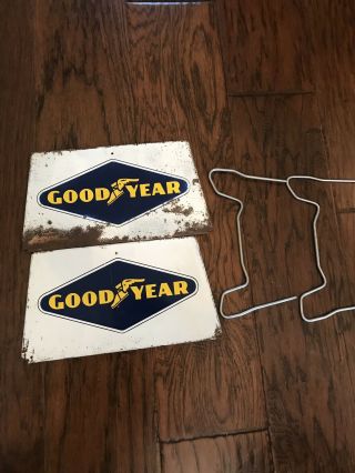 Vintage Goodyear Tires Display Stand Rack Sign - Gas & Oil