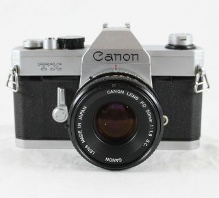 Canon Tx 50mm 1:1.  8 50mm Slr Film Camera Vintage