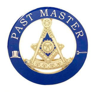 Masonic Past Master Car Emblem 3 Inch Gold Cd13
