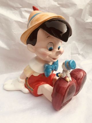 Vtg Disney Pinocchio Jiminy Cricket Schmid Music Box “when You Wish Upon A Star”