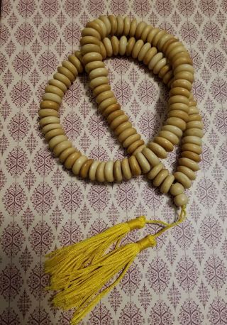 Tibetan Yak Bone 108 Prayer Beads Mala Rosary Yoga Meditation